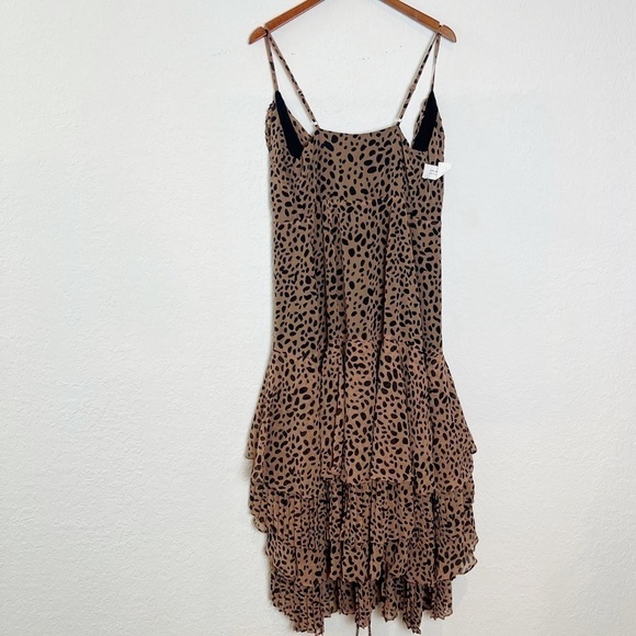 NEW Fame and Partners Cheetah-Print Wrap Dress - Picture 3 of 10